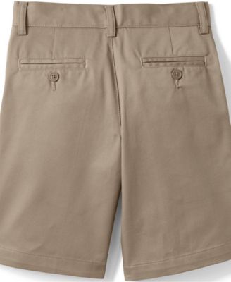 Men's School Uniform Boys Plain Front Blend Chino Shorts