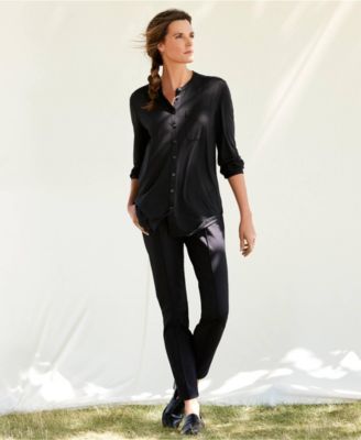 Women's High Rise Bi Stretch Pintuck Pencil Ankle Pants