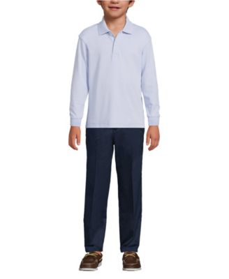 Girls Long Sleeve Interlock Polo Shirt