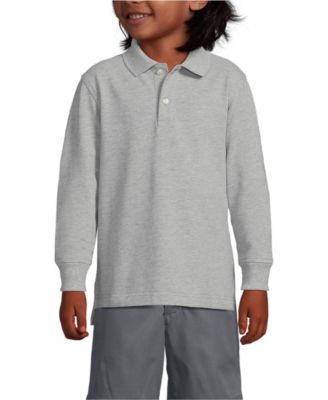 Girls Long Sleeve Mesh Polo Shirt