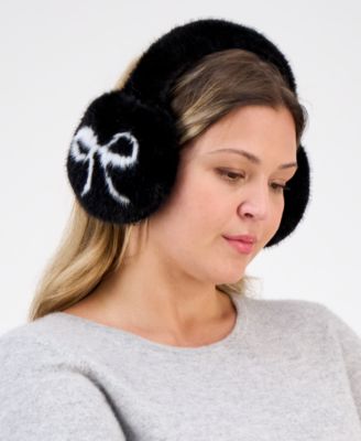 Printed Bow Earmuffs, Macy's Exclusive