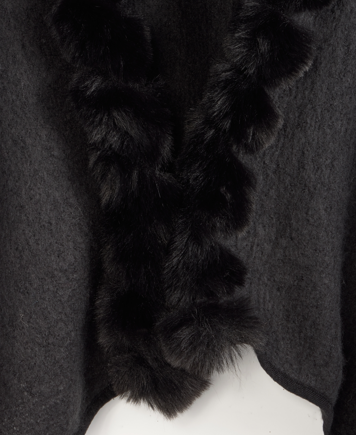 Inc International Concepts Whipstitch Faux Fur Luxe Scarf, Macy's Exclusive In Black