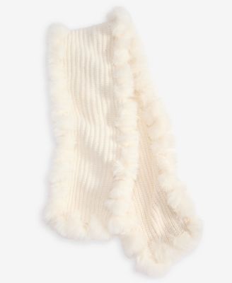 I.N.C. International Concepts - Knit Muffler with Faux Fur Trim