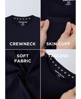 3 Pack Kids And Boys Basic Long Sleeve Crewneck T-Shirts