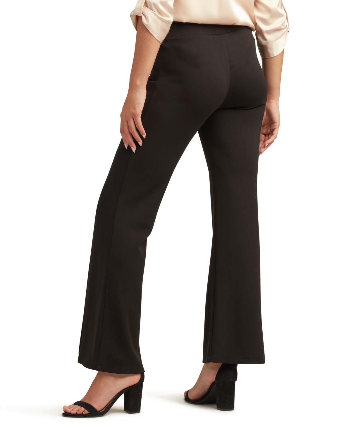 Bcx Juniors Seamed Wide-leg Scuba Pants In Black