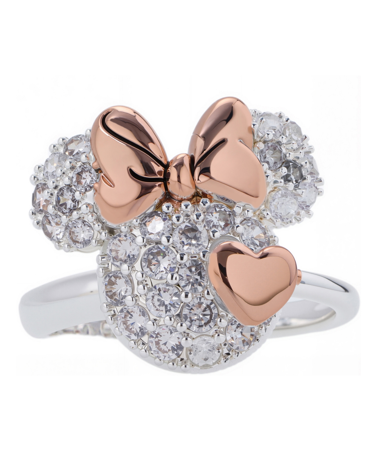 Disney Cubic Zirconia Minnie Heart Ring In Multi