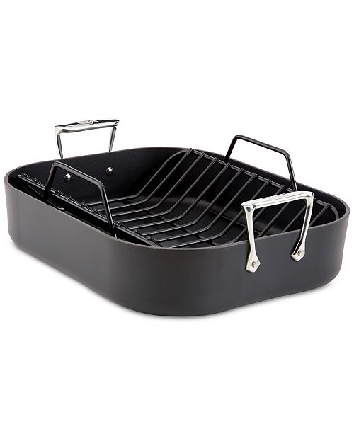 All-Clad Hard Anodized Roaster with Rack & Reviews - Cookware - Kitchen ...