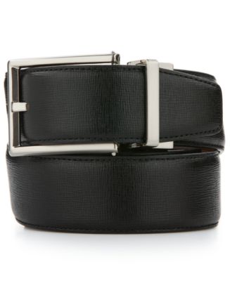 Perry Ellis Portfolio Men's Safiano Reversible Textured Nickel