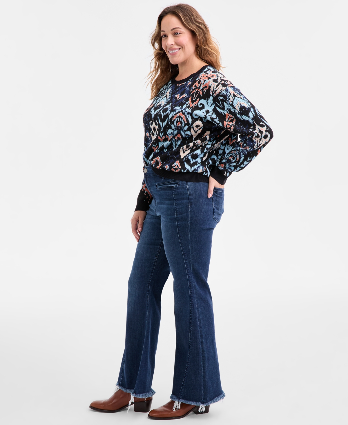 Liverpool Los Angeles Trendy Plus Size Hannah Welt-pocket Bootcut Jeans