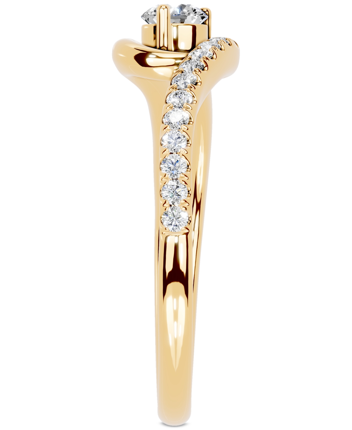 Macy's Diamond Engagement Ring (1/4 Ct. T.w.) In 14k Yellow Gold In Gold
