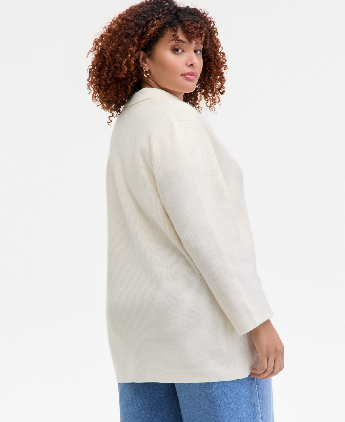 On 34th Plus Sweater Blazer