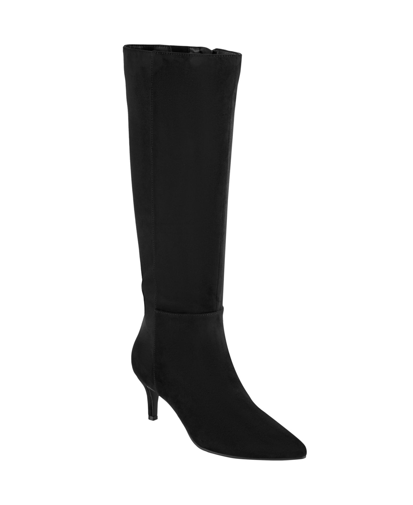 Женские ботинки Marc Fisher Glint Tall Kitten Heel Boots, Regular & Wide Calf, цвет: Чёрный — фото 1
