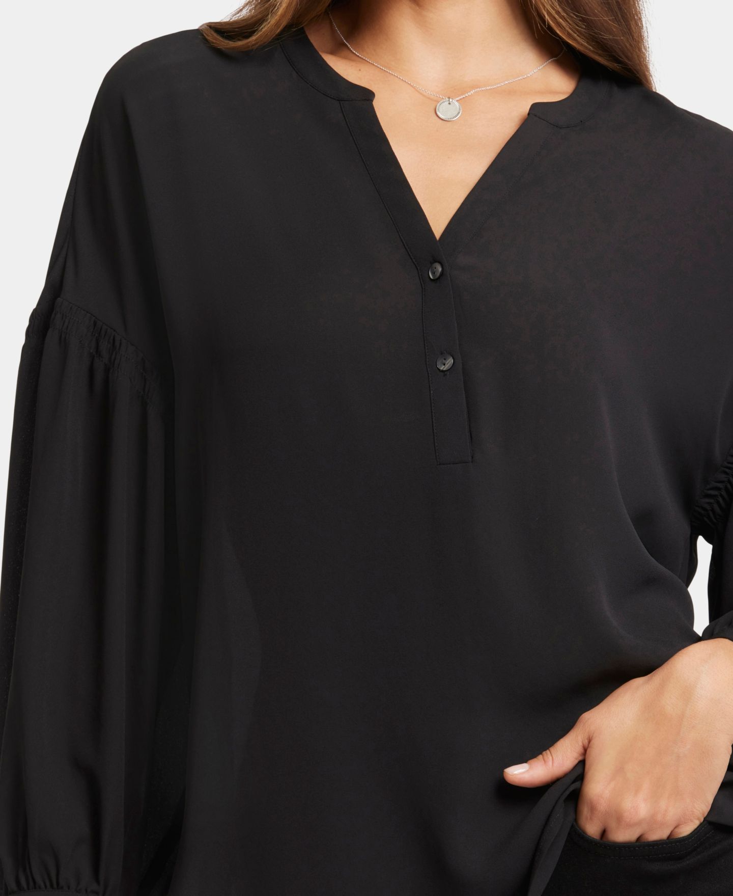 Женский топ NYDJ Paulina Peasant Long Sleeve — фото 3