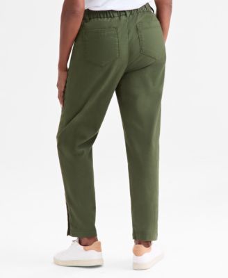 Women's High-Rise Button-Hem Straight-Leg Pants, Macy’s Exclusive