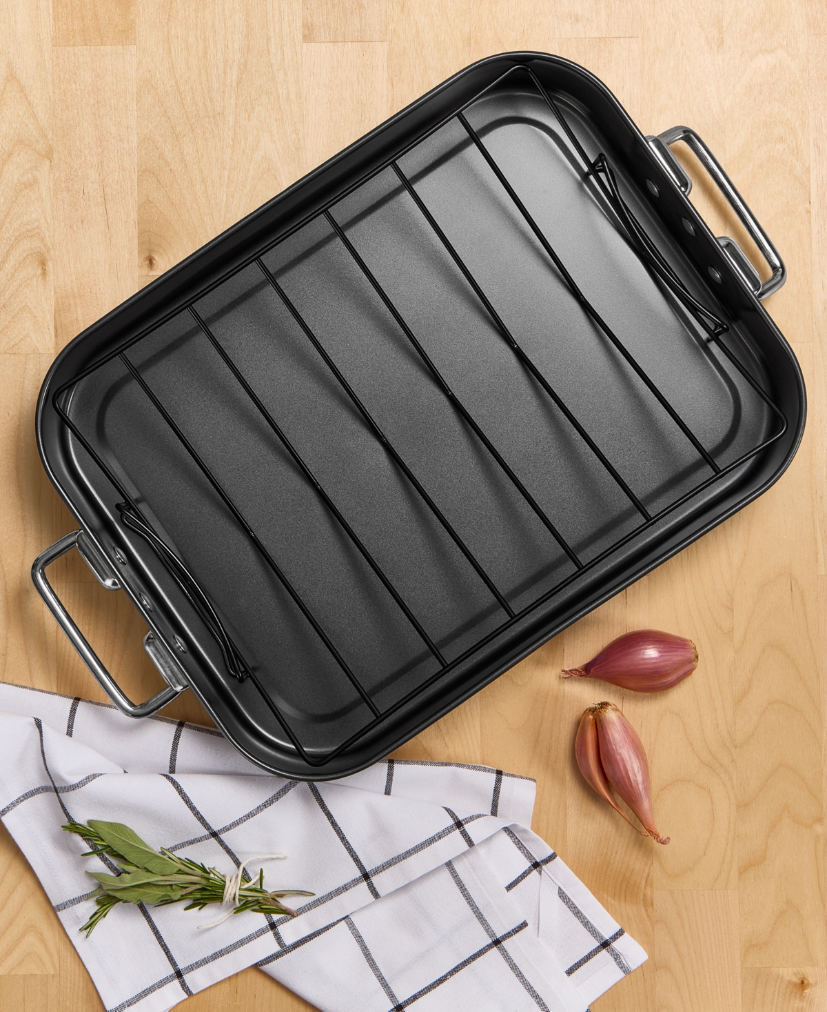 Arch Studio Carbon Steel Nonstick 16" Turkey Roaster, Macy's Exclusive