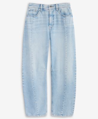 Women's Cropped High-Rise Barrel-Leg Jeans, Macy's Exclusive 