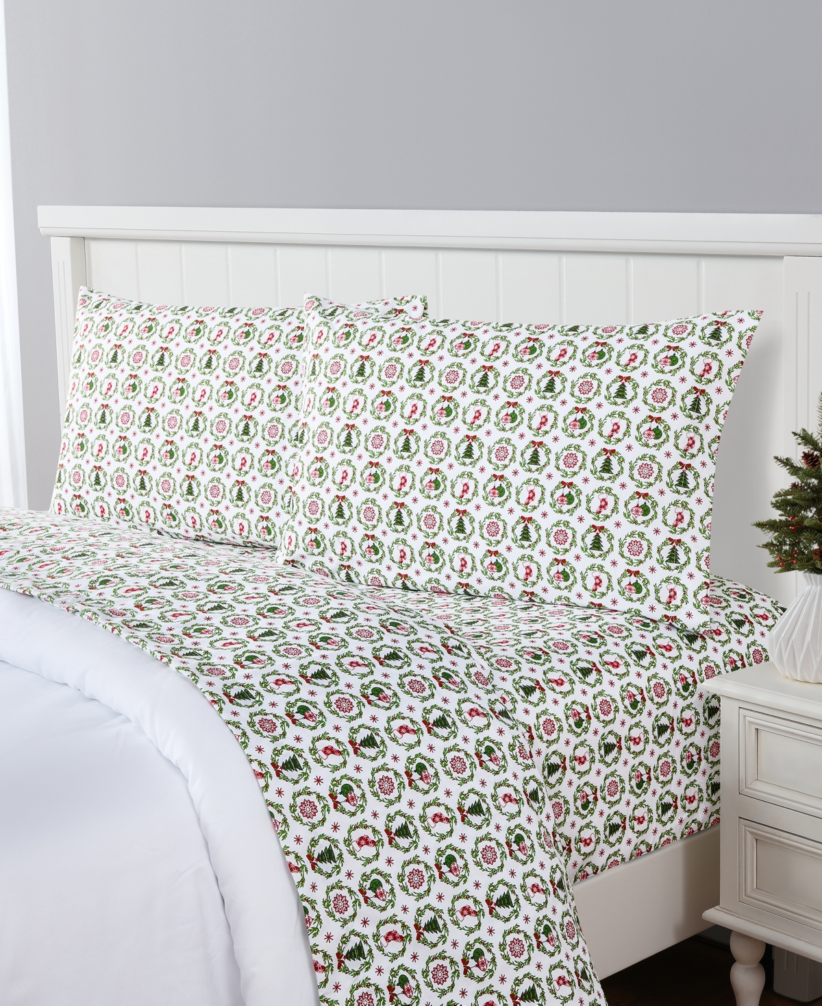 Sanders Holiday Printed Microfiber 4-pc. Sheet Set, Full In Multi