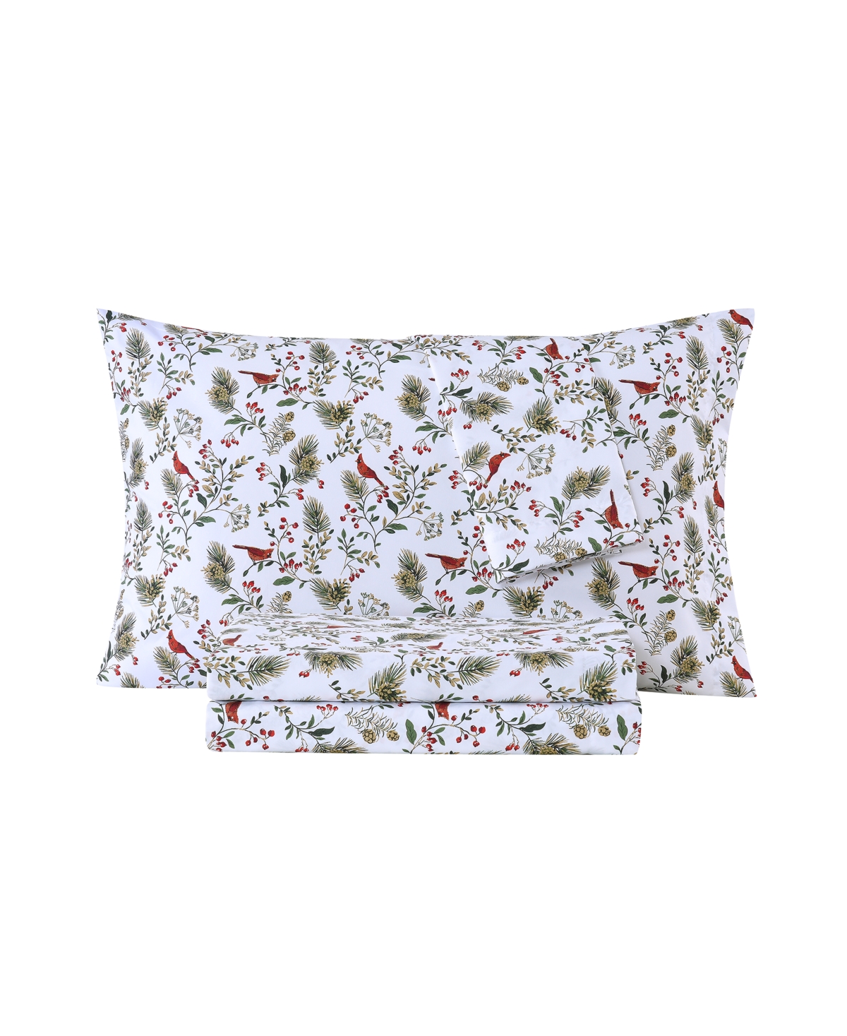 Sanders Holiday Printed Microfiber 4-pc. Sheet Set, Queen In Multi