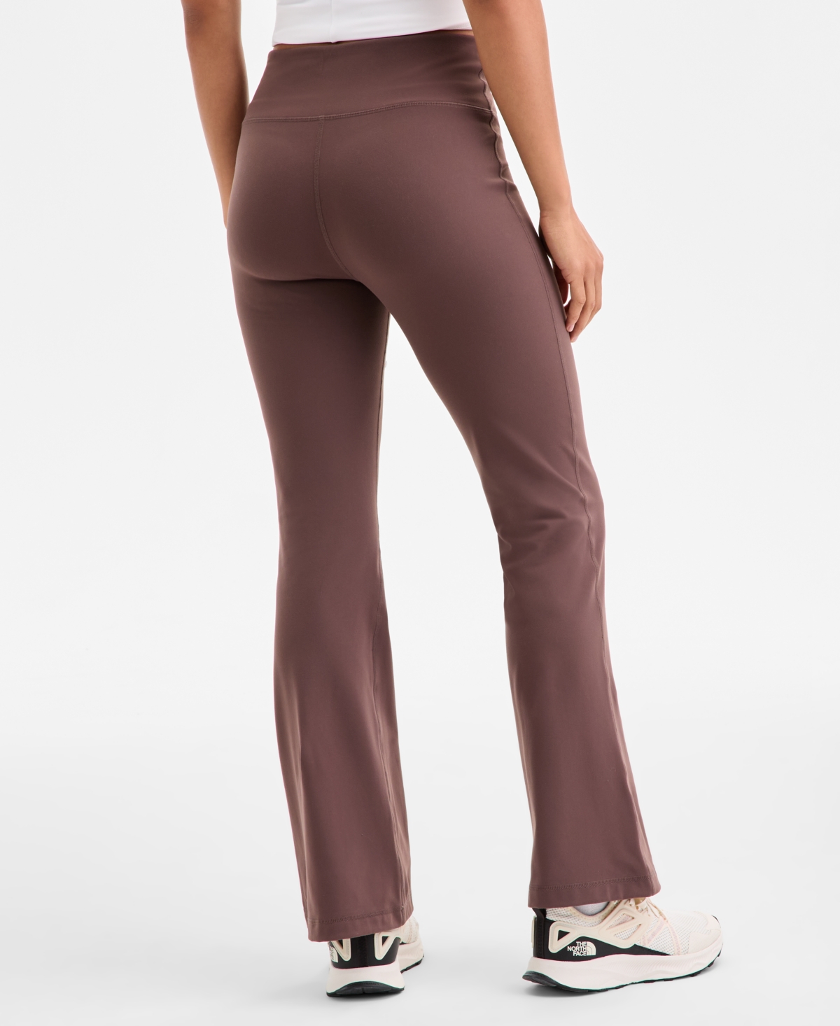 Id Ideology Women's Petite Studio High Rise Flare Leggings, Created For Macy's In Brown