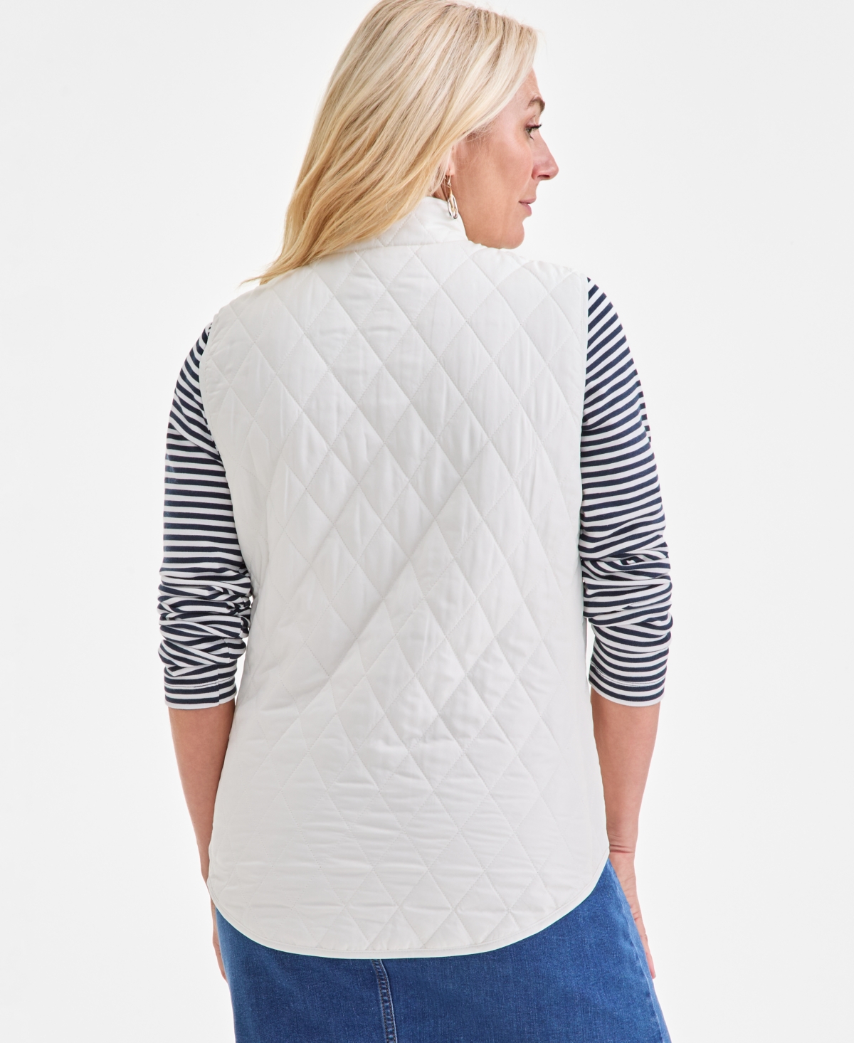 Style & Co Women's Quilted Mock-neck Vest, Created For Macy's In Multi