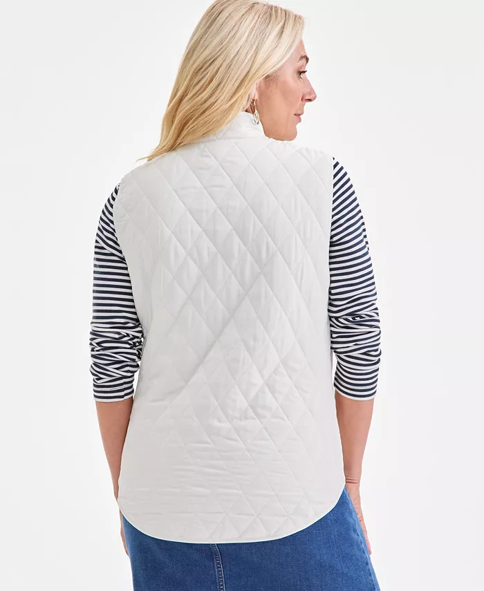 Women's Quilted Mock-Neck Vest - thumbnail 4