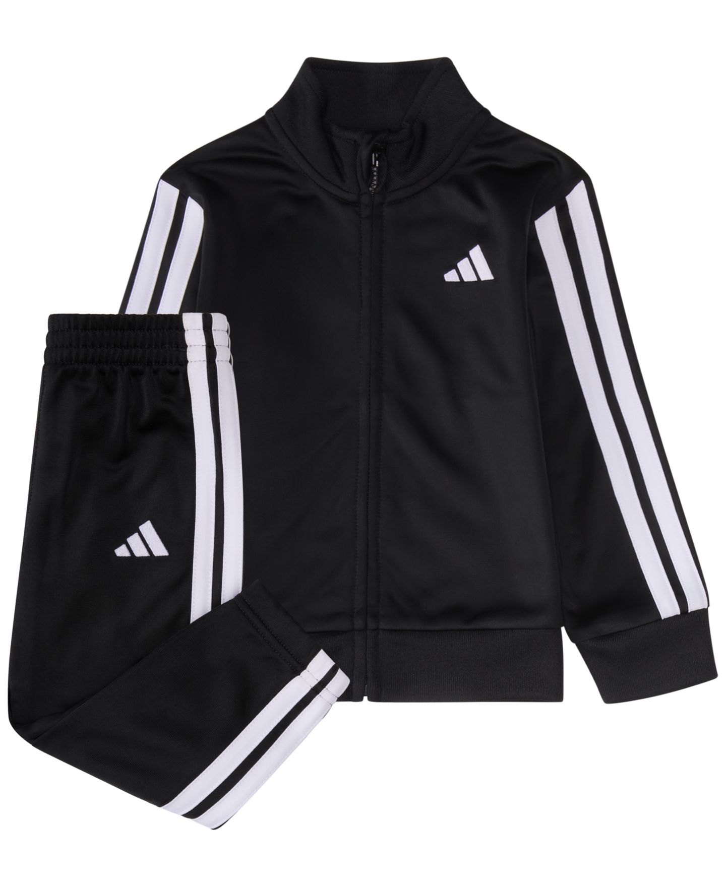 Детский комплект adidas для малыша: спортивная куртка и брюки, 2 предмета, цвет: Чёрный — фото 1