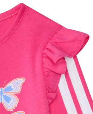 Baby Girls Ruffle Long Sleeve Round Neck Coverall