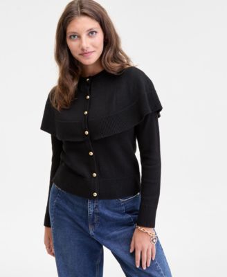 On 34th - Women's Cape-Overlay Cardigan