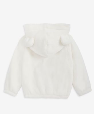 Baby Bear-Ear Hooded Faux-Sherpa Jacket, Macy's Exclusive