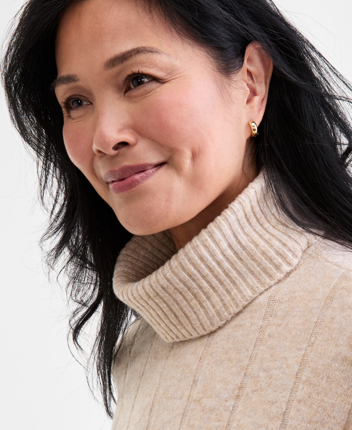 Style & Co Women's Ribbed Turtleneck Sweater Dress, Macy's Exclusive