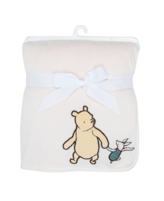 Baby Disney Storytime Pooh Ultra Soft Fleece Blanket - Cream