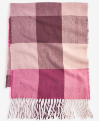 Women's Chevron Weave Buffalo Plaid Scarf, Macy's Exclusive 