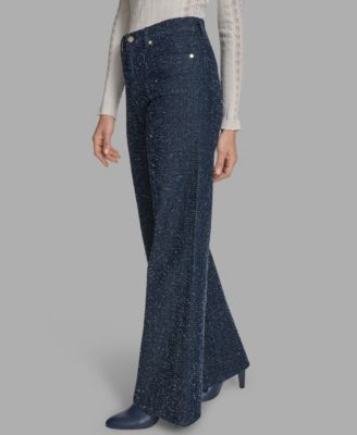 Women's Textured Wide-Leg Jeans
