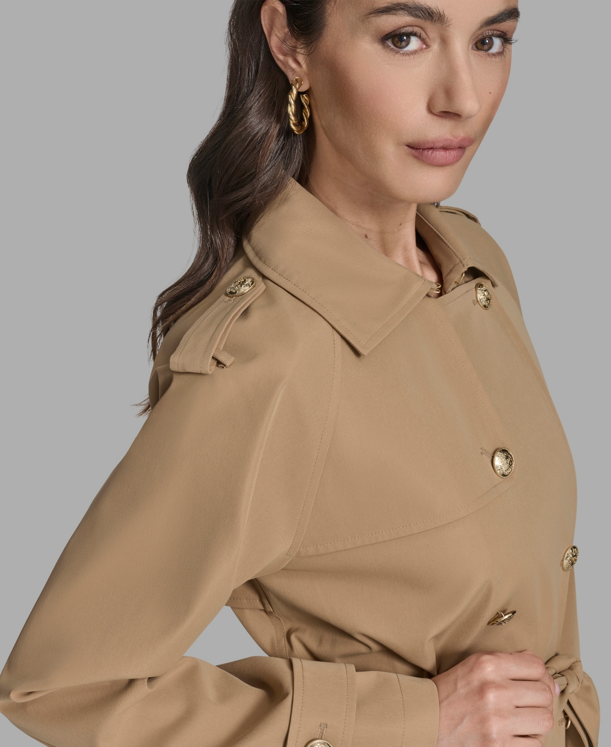 Bcbg Women's Double-Breasted Belted Trench Coat