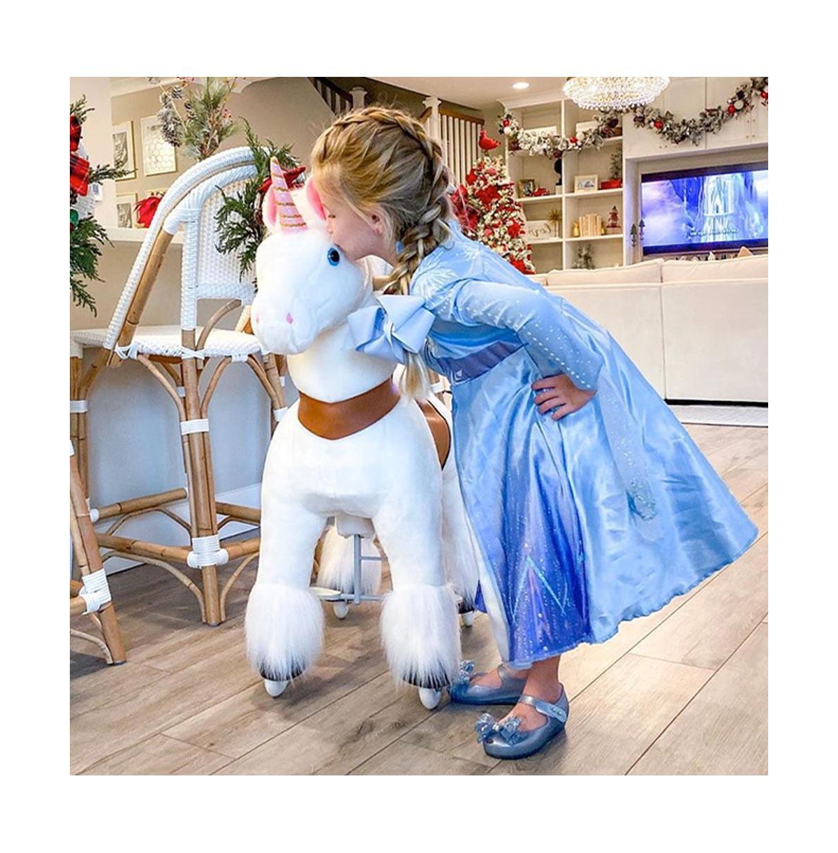 PonyCycle Ride-on Unicorn White Model U Size 4 for 4- Years