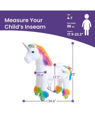 Ride-on Unicorn Rainbow Model X Size 4 for 4-7 Years