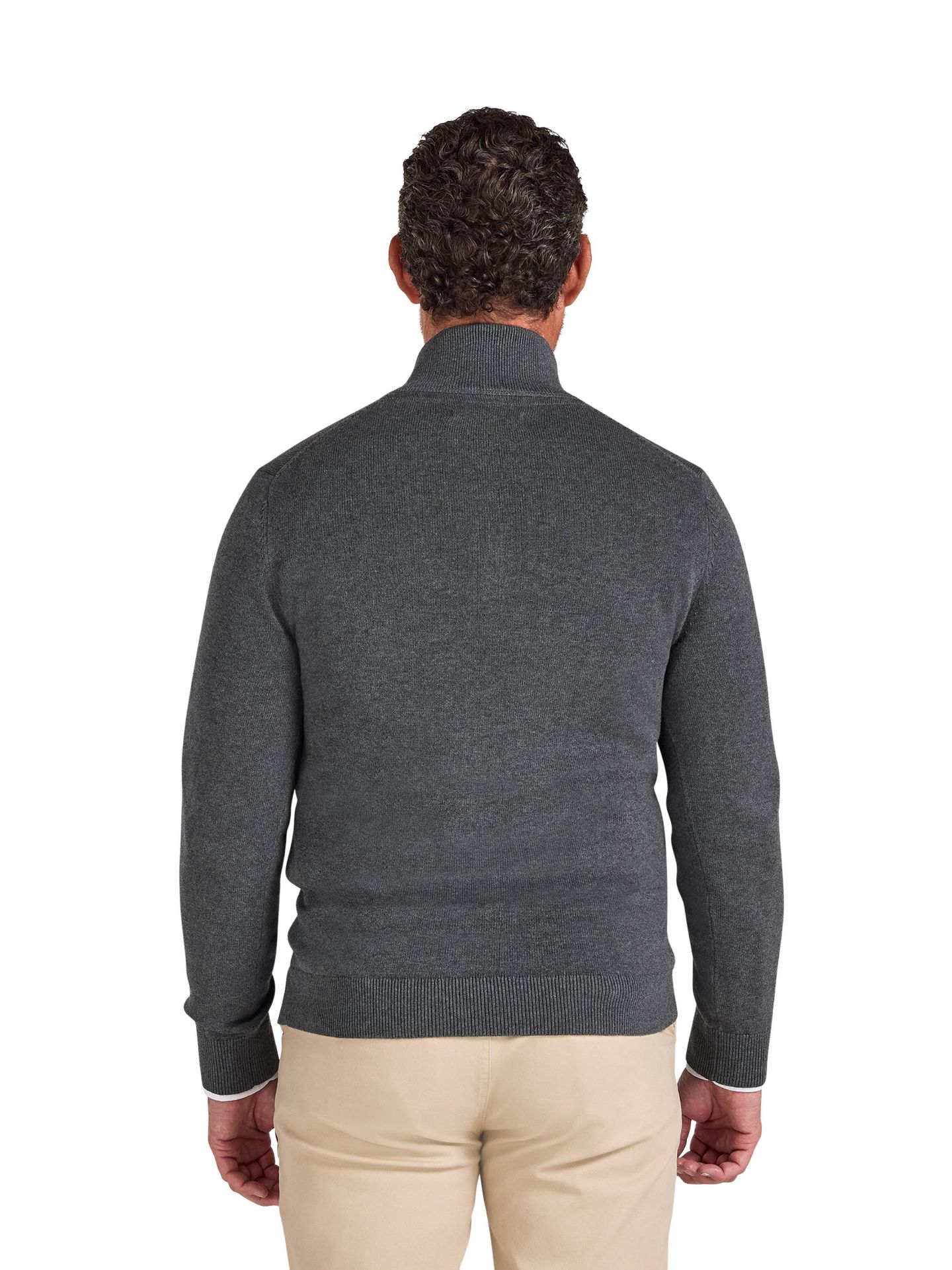 Мужской свитер Raging Bull Quarter Zip Cashmere Blend, цвет: Угольный — фото 2