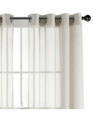 Basic Home Grommet Top Single Sheer Window Curtain Panel - 52 in. W x 63 in. L, Spice
