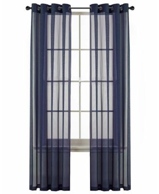 Basic Home Grommet Top Sheer Single Window Curtain - 52 in. W x 45 in. L, Spice