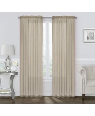 Basic 2 Pack Sheer Voile Home Window Curtains - 52 in. W x 84 in. L