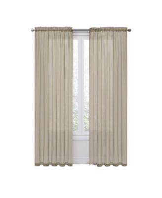 Basic 2 Pack Sheer Voile Home Window Curtains - 52 in. W x 84 in. L