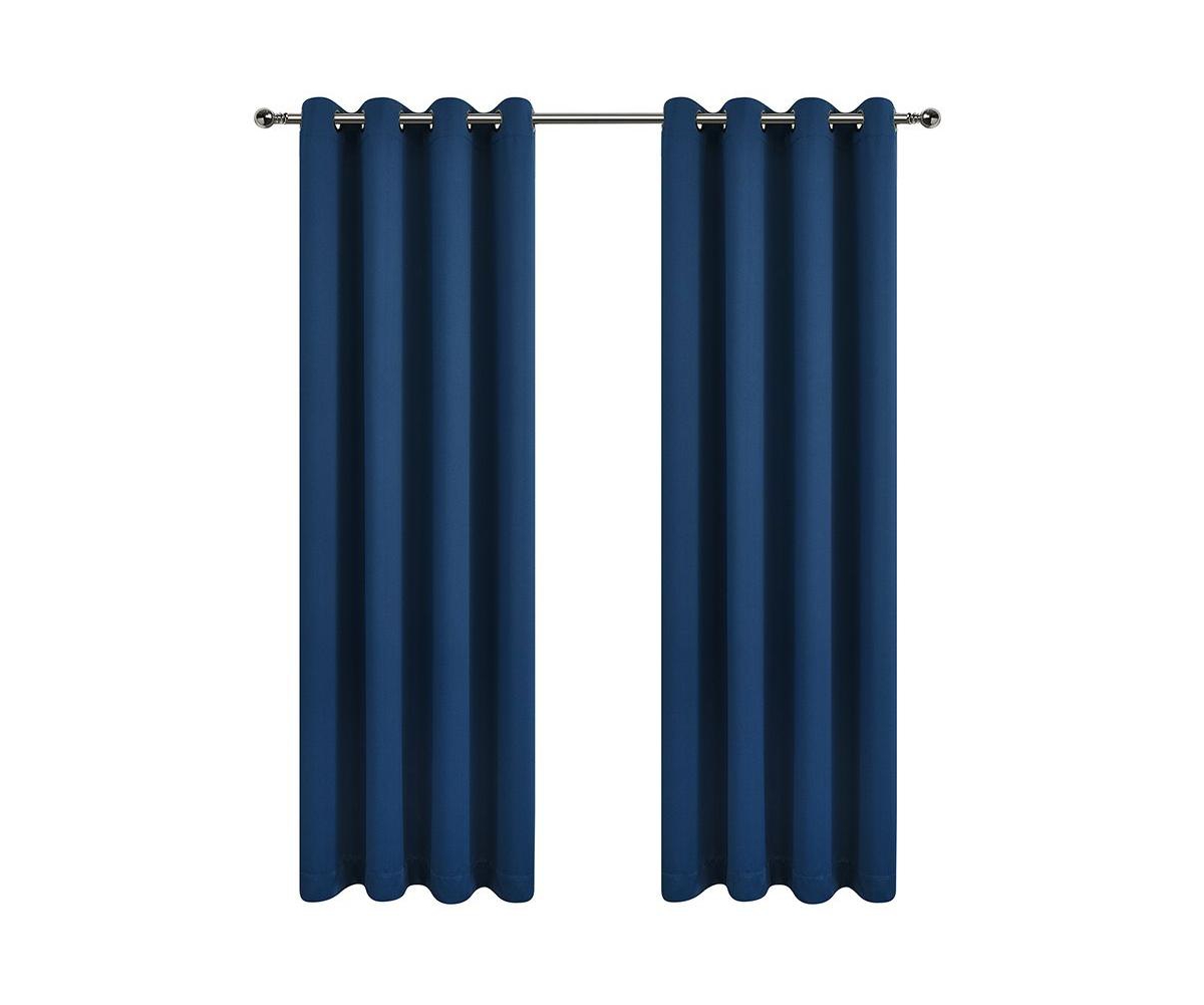 Kate Aurora 100% Hotel Blackout Thermal Insulated Grommet Curtains (2 Pack