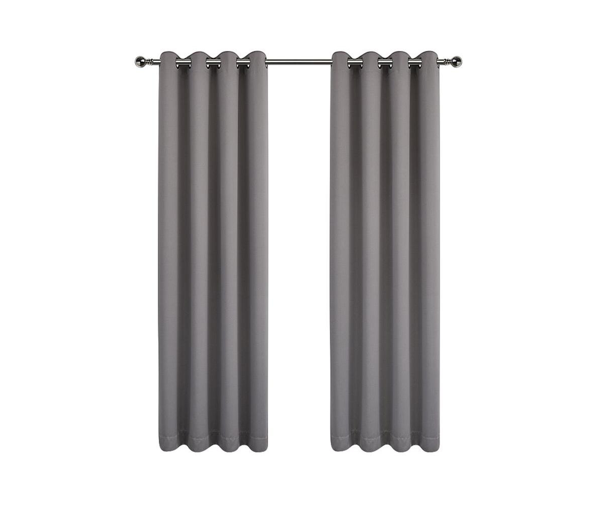 Kate Aurora 100% Hotel Blackout Thermal Insulated Grommet Curtains (2 Pack