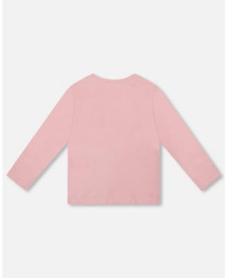 Big Girls Cotton Long Sleeve T-Shirt Dusty Pink