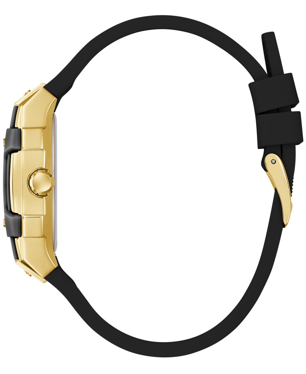 Guess Women's Black Gold Tone Multi-function Watch, 35mm In Gold