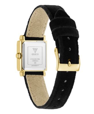 Women's Black Gold Tone Analog Watch, 21mm