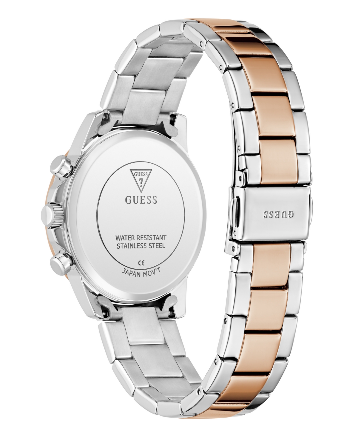 Guess Women's Two-tone Multi-function Watch, 36mm In Gold