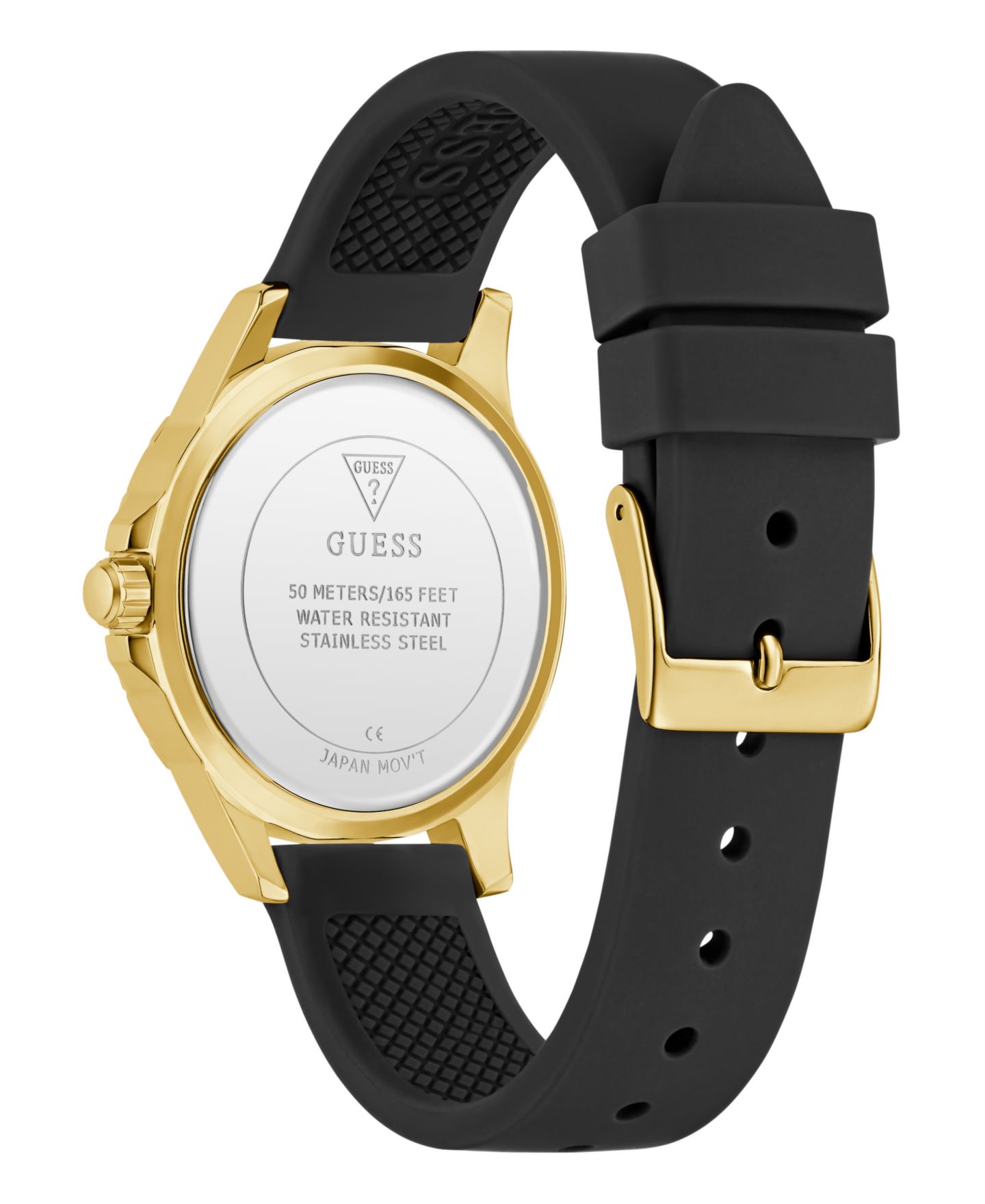 Женские часы GUESS Black Gold Tone Analog Watch, 35mm — фото 4
