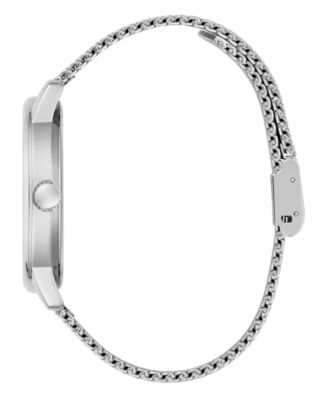 Men's Silver Tone Analog Watch, 40mm