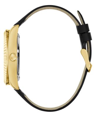 Men's Black Gold Tone Automatic Watch, 42mm